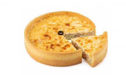 Киш с лососем и брокколи